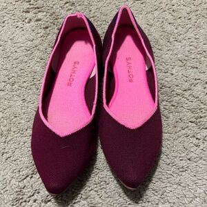 Rothy’s The Point flats in Burgundy size 9.5